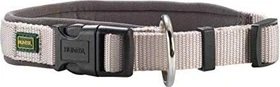 Hunter Neopren Vario Plus Halsung, Hundehalsband, Nylon, mit Neopren gepolstert, 40/2.0cm S-M, grau