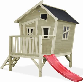Exit Toys Crooky 300 Holz Spielhaus grau/beige