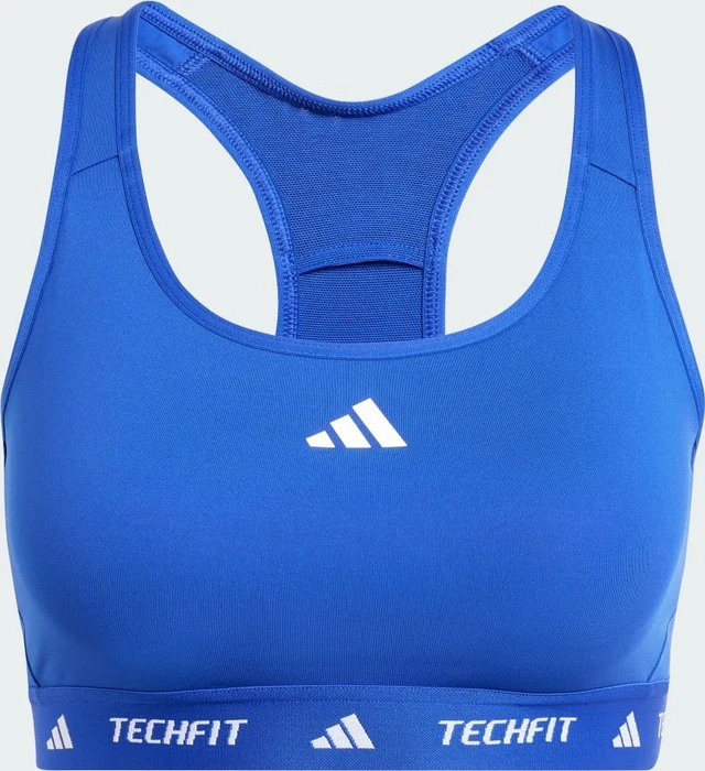 adidas TECHFIT Medium-Support Sport-BH semi lucid blue (Damen)