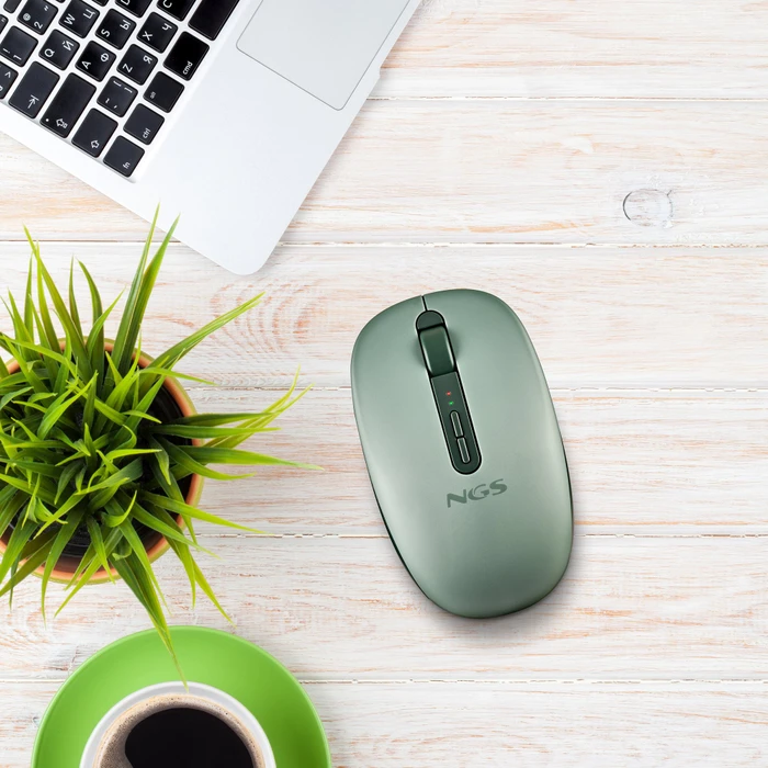 NGS Fog Dual Green Wireless Mouse, grün, USB/Bluetooth