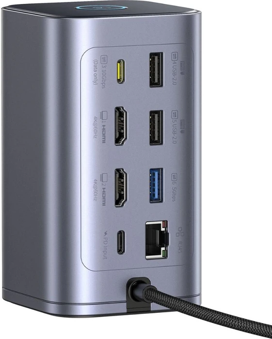 Baseus Nomos NU1 Air 12-in-1 Docking Station, Windows, Multiport-Adapter, USB-C 3.1 [Stecker]