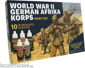 Army Painter Warpaints Fanatic Historical WWII German Afrika Korps Farbset, 10-tlg.