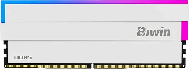 Biwin Black Opal DW100 RGB White UDIMM 32GB Kit, DDR5-6000, CL28-35-35-72, 1RX8