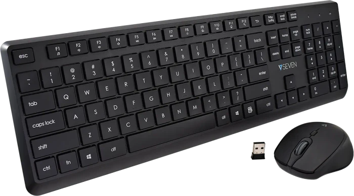 V7 CKW350 Professional Wireless Tastatur und Maus Set, USB, US