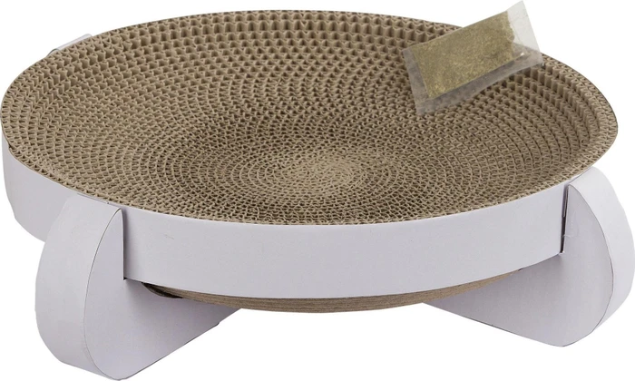 Kerbl Kratzbett Platinum, beige/weiß