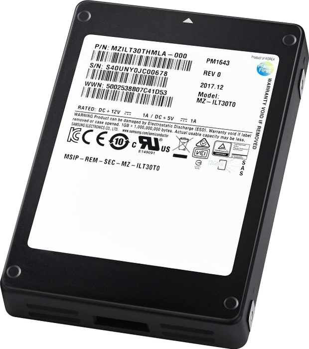 Samsung OEM Enterprise SSD PM1643 30.72TB, 2.5" / SAS 12Gb/s