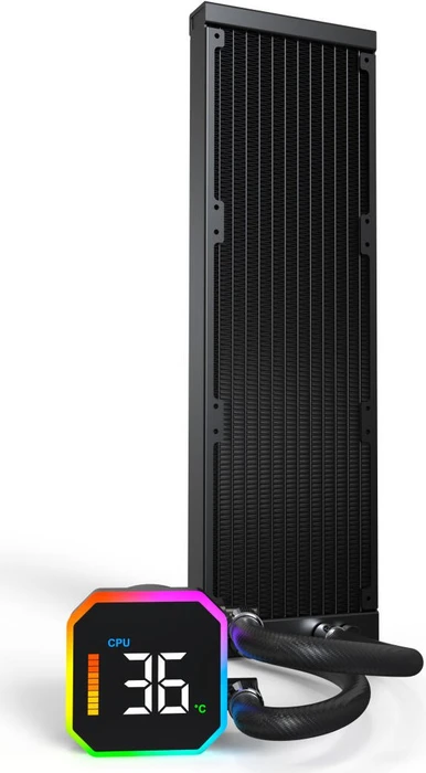 Montech HyperFlow Digital 360 Black, schwarz