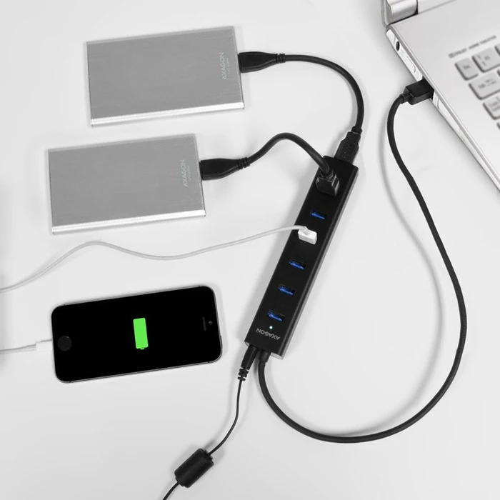 Axagon USB-Hub, 7x USB-A 3.0, USB-A 3.0 [Stecker]