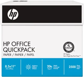 HP Officepapier Quickpack Universalpapier matt weiß, A4, 80g/m², 2500 Blatt