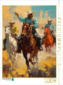Calvendo Reiter der Unendlichkeit: Drei Cowboys im Wind
