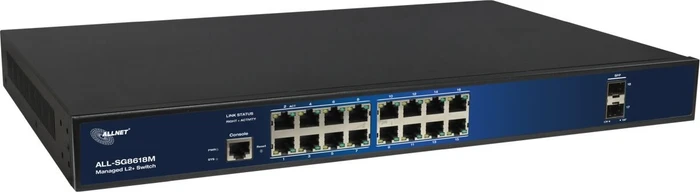 Allnet SG86 Rackmount Gigabit Managed Switch, 16x RJ-45, 2x SFP