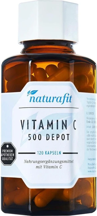 naturafit Vitamin C 500 Depot Kapseln, 120 Stück