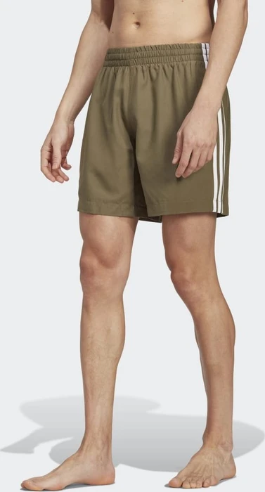 adidas Originals Adicolor 3-Streifen Badeshorts olive strata/white (Herren)