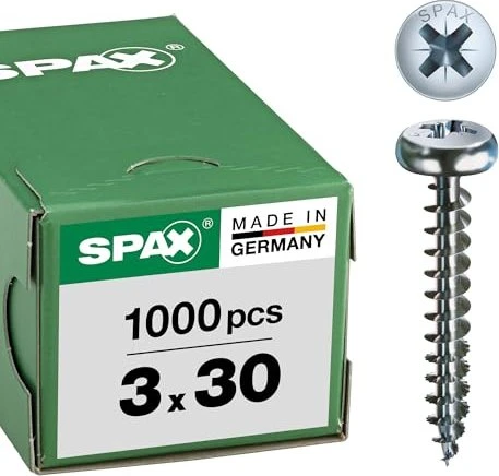 Spax WIROX A9J 4CUT PZ1 Universalschraube, 3x30mm, 1000 Stück