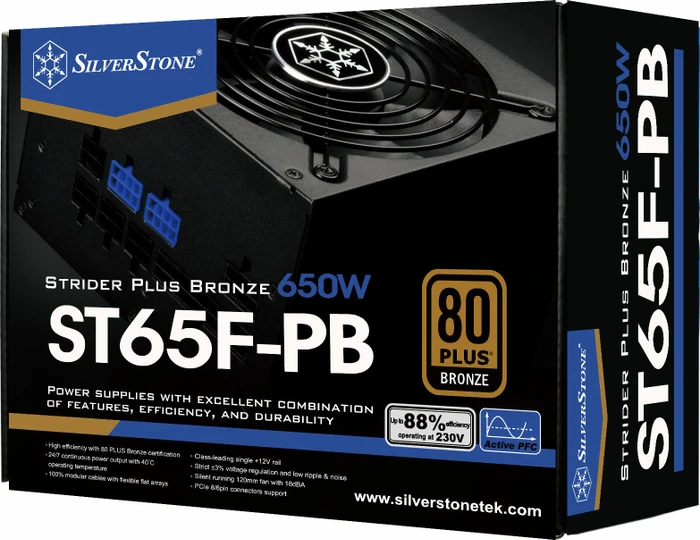 SilverStone Strider Plus Bronze Series 650W, ATX 2.4