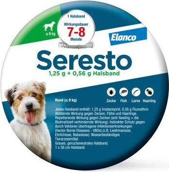Bayer Seresto Zecken-Flohband fr Hunde unter 8kg 38cm ab  34,99 (2026) |  Preisvergleich Geizhals Deutschland