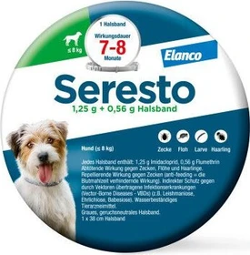 Bayer Seresto Zecken-Flohband für Hunde unter 8kg 38cm, 1 Stück