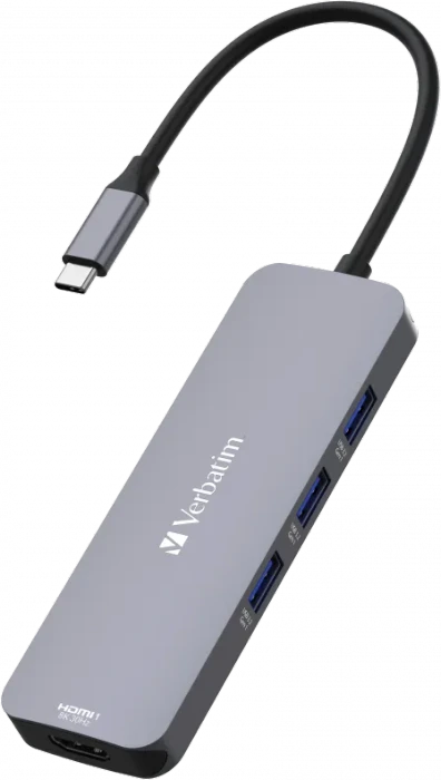 Verbatim USB-C Pro Multiport Hub CMH-08, USB-C 3.0 [Stecker]