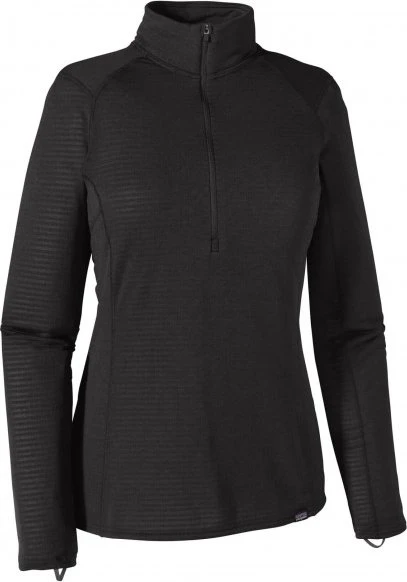 Patagonia Capilene Thermal Weight Zip-Neck Funktionsshirt langarm schwarz (Damen)