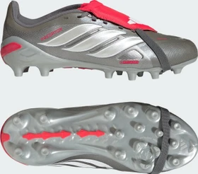 adidas Predator League Fold-Over Tongue AG iron metallic/zero metalic/lucid red (Junior)