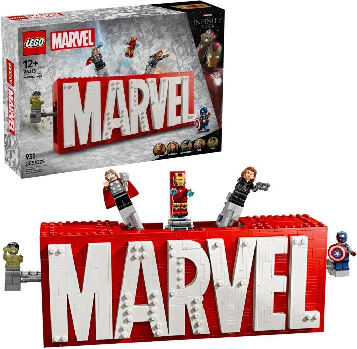 LEGO Marvel Super Heroes Spielset - MARVEL Logo & Minifiguren