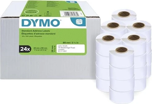 Dymo Etiketten LabelWriter 99010, 89x28mm, weiß, 24er-Pack (3120 Etiketten)