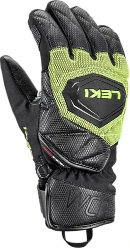 Leki WCR Coach 3D Skihandschuhe black/ice lemon (Junior)