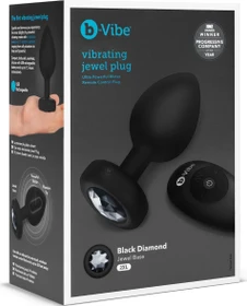 b-Vibe Vibrating Jewel Plug schwarz