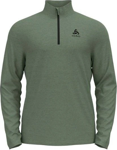 Odlo Roy Midlayer Half Zip Funktionsshirt langarm matte green/deep depths (Herren)