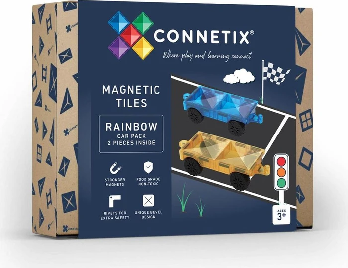 Connetix 2 Rainbow Car Pack