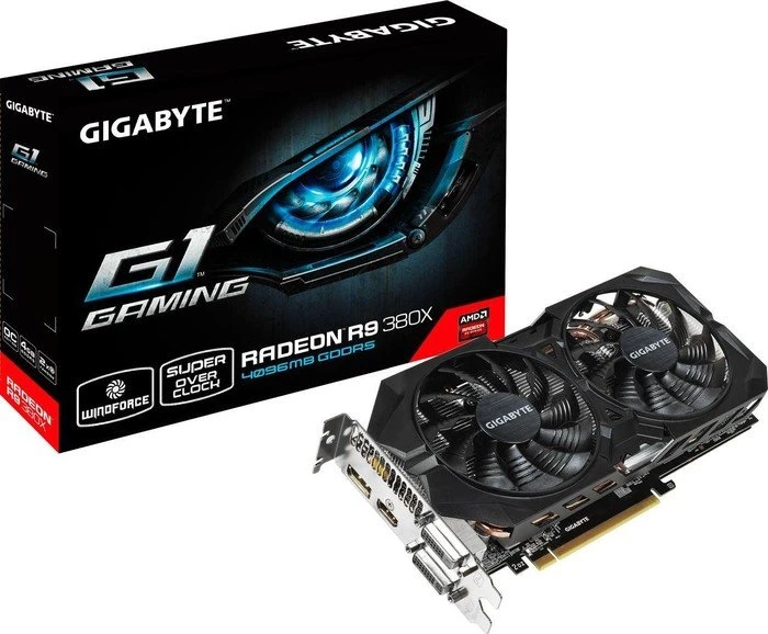 GIGABYTE Radeon R9 380X G1 Gaming, 4GB GDDR5, 2x DVI, HDMI, DP