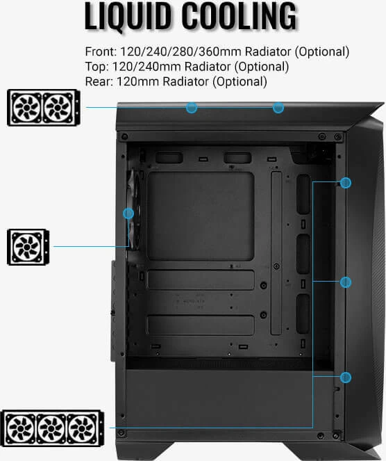 AeroCool Aero One, weiß, Glasfenster
