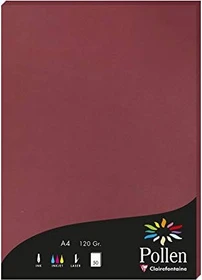 Clairefontaine Pollen Universalpapier bordeauxrot, A4, 120g/m², 50 Blatt