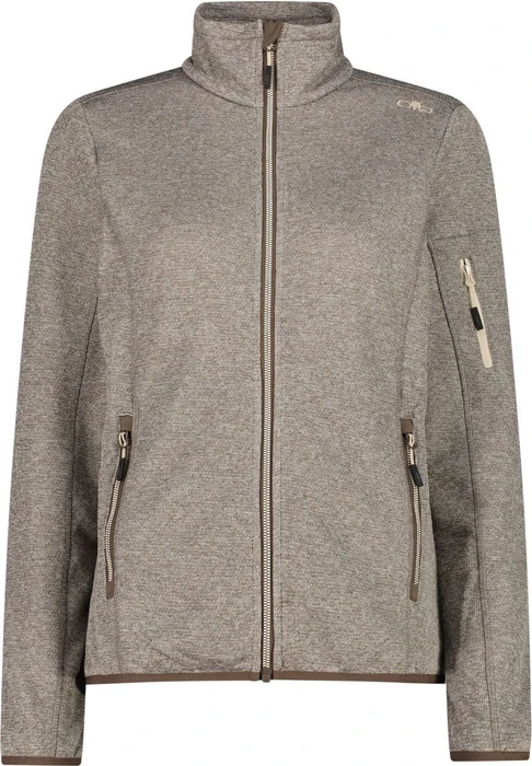 CMP Knit-Tech Fleece Jacke toffee/cream (Damen)