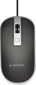 Gembird Optical Mouse 4B-06 schwarz/silber, USB (MUS-4B-06-BS)