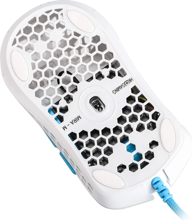 HK Gaming Mira-M Gaming Mouse Massalia weiß/hellblau, USB