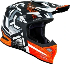 KYT Skyhawk Hyperflow matt grau/schwarz/orange