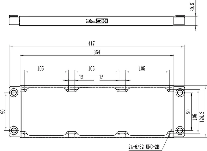 XSPC TX360 Crossflow ultrathin, schwarz