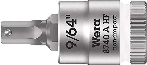 Wera 8740 A HF Zyklop Innensechskant Steckschlüssel 1/4" zöllig, 9/64"x28mm