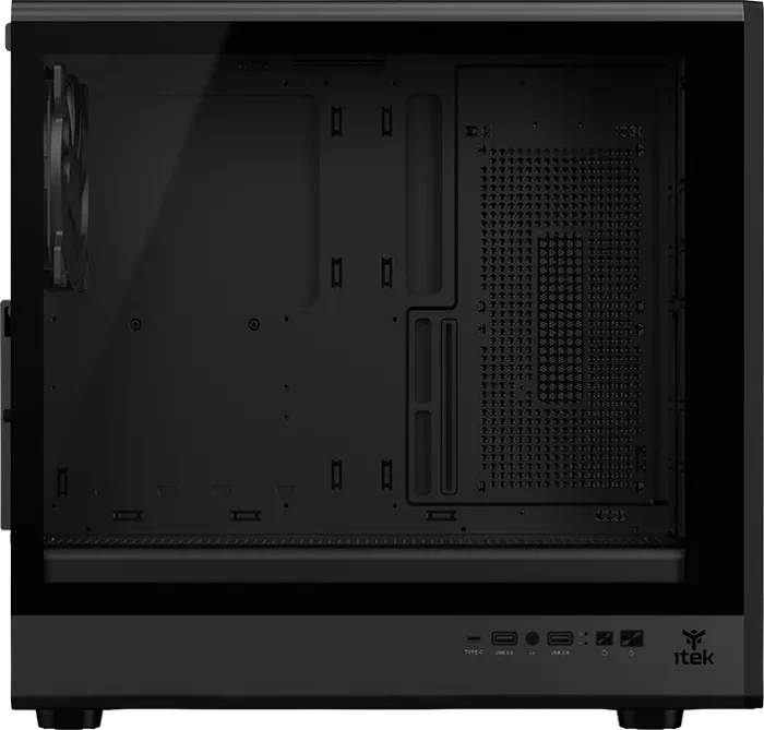 iTek Woody W2B Black, Glasfenster