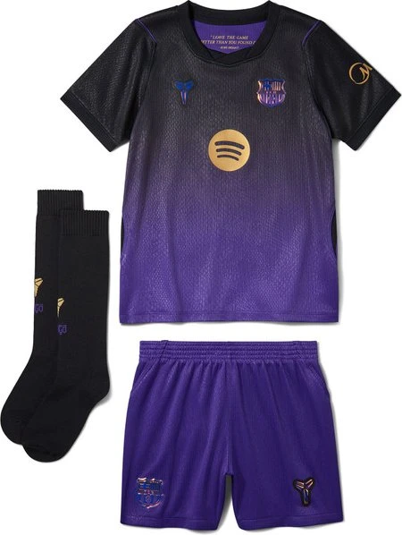 Nike FC Barcelona Stadium 2026/2027 Auswärtsausrüstung kurzarm field purple/black/metallic gold (Junior) (II1649-505)