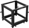 Lanberg Open Rack Series 19" Open Frame Rack 9HE, 4-Pfosten, mit Rollen, Flat Pack, tiefenverstellbar, 576-1033mm, RAL 9004, 657mm tief Vorschaubild