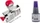 trodat 1117 Datumstempel mit Wortband 12 Texte, 54x4mm, Monat in Buchstaben, silber/grau