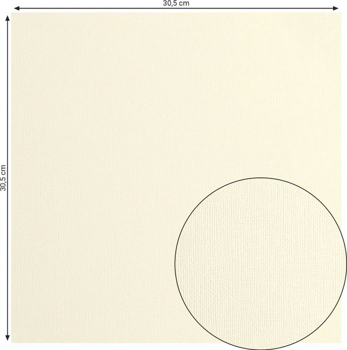 Vaessen Creative Tonkarton, 305x305mm, glatt, Raffia, 20 Blatt