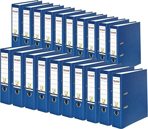 Falken Color Ordner 2-Ring PP, 80mm, A4, dunkelblau, 20er-Pack