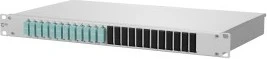 Metz Connect OpDAT fix VIK LWL-Patchpanel SC-D Kupplungen, OM3 aqua, 12-Port, 1HE, 1HE