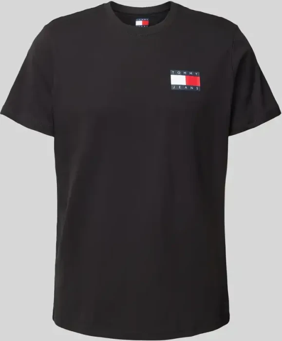 Tommy Hilfiger Tommy-Badge Slim Fit T-Shirt kurzarm schwarz (Herren)