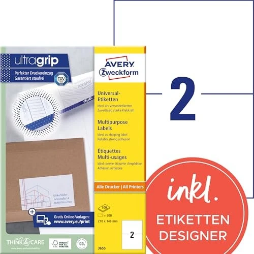 AVERY Zweckform Versandetiketten weiß 600 St. 21,0 x 14,8 cm