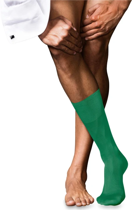 Falke No. 9 Pure Fil d'Écosse Socken green hill (Herren)