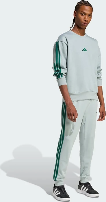 adidas Essentials 3-Streifen French Terry Trainingshose lang wonder sage/collegiate green (Herren)